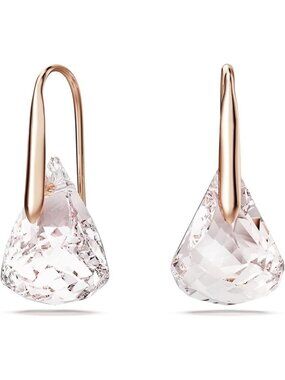 Swarovski Lunar Drop Earrings Pink Rose Gold Tone Plated 5528509 NIB